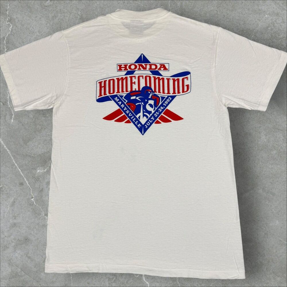 Vintage 1993 Honda Homecoming Motorcycle Racing Marysville, OH Riders Club Shirt